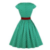 Vintage Plus Size Grøn Bæltekjole