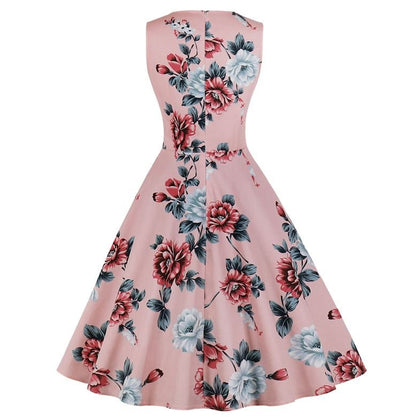 Vintage Hepburn Pink Kjole