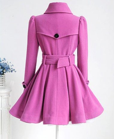 Vintage Vinteruldkjole Pink