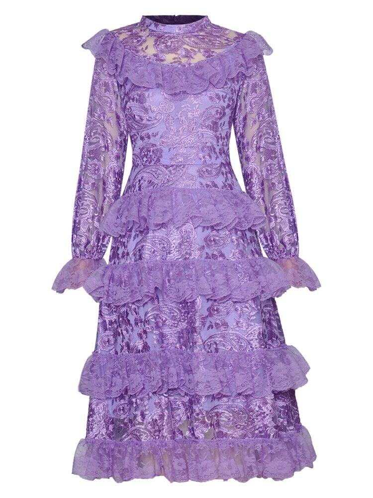 Vintage Lavendel Gæste Brudekjole