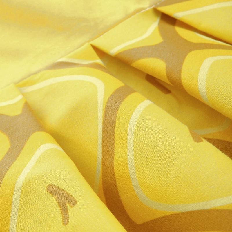 Vintage Gul Plisseret Kjole