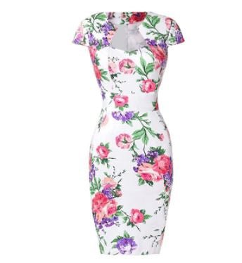 Vintage Hvid Dagskjole