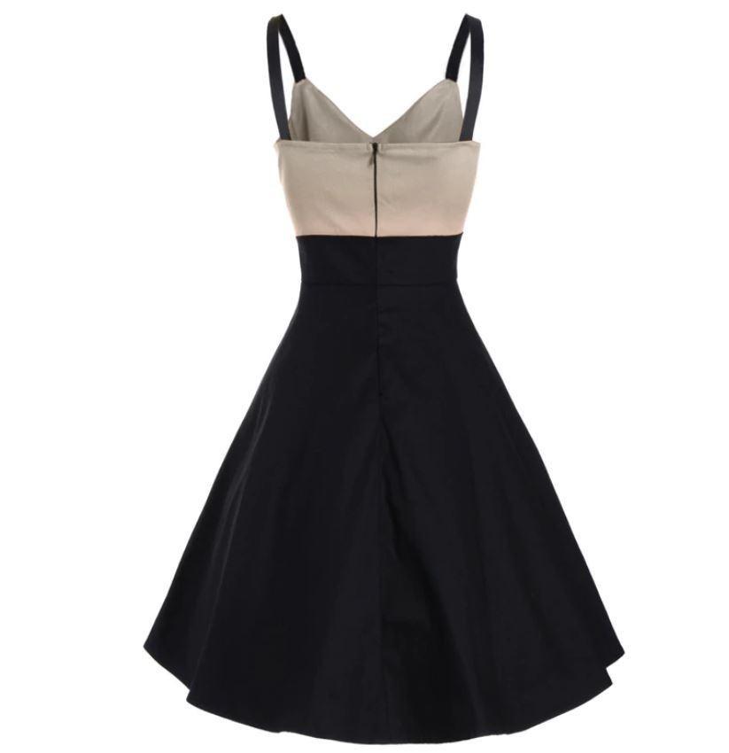 Vintage Midikjole Beige