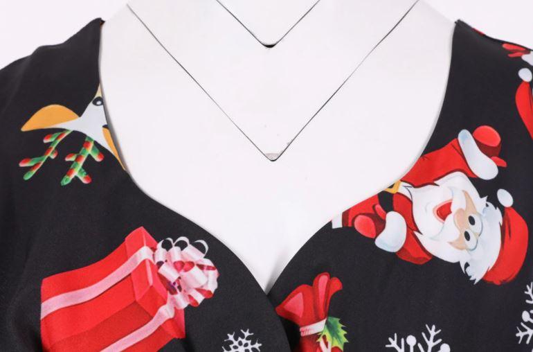 Plus Size Vintage Julekjole Sort