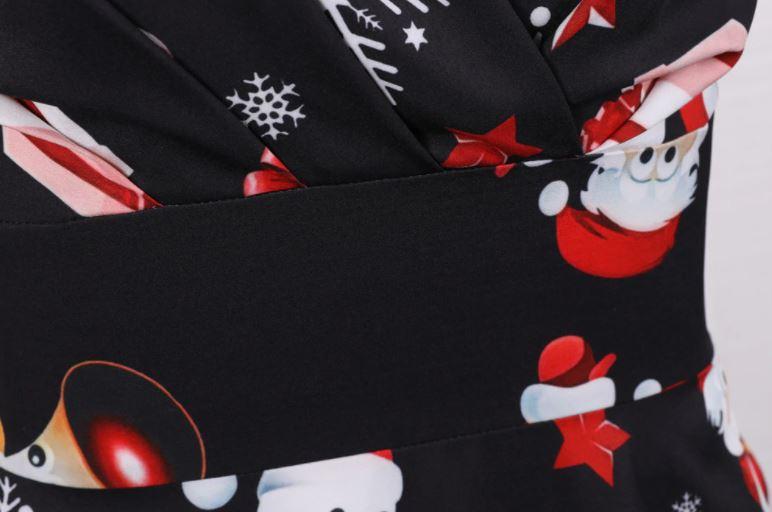 Plus Size Vintage Julekjole Sort