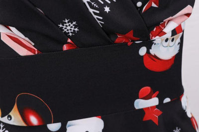 Plus Size Vintage Julekjole Sort