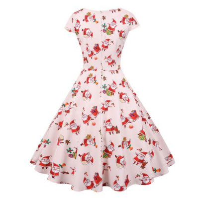 Plus Size Vintage Julekjole Pink