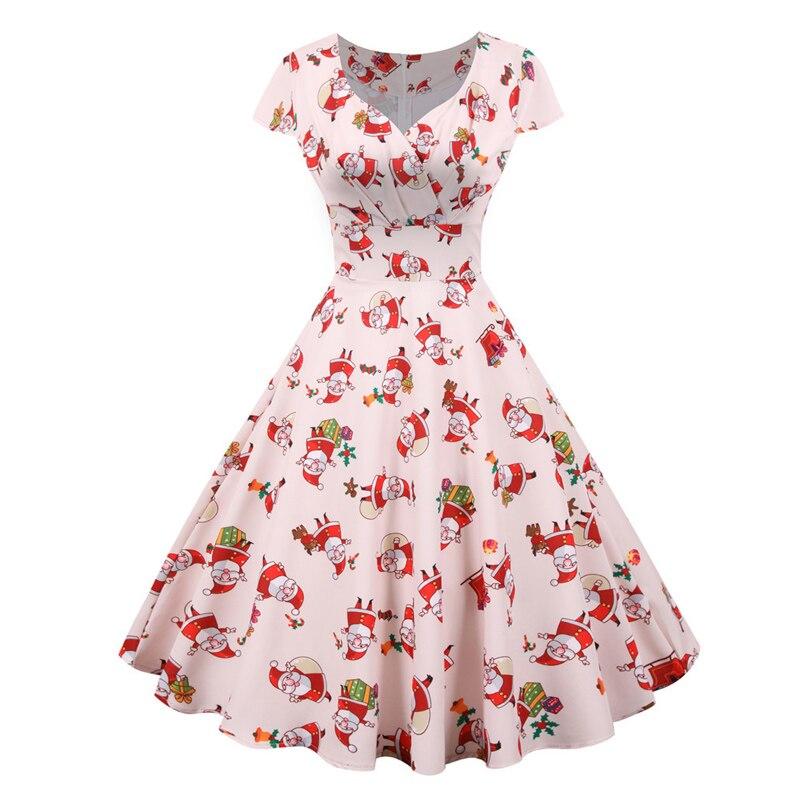 Plus Size Vintage Julekjole Pink