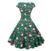 Grøn Plus Size Vintage Julekjole