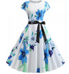 Vintage Hvid Pin Up Kjole Blomster