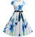 Vintage Hvid Pin Up Kjole Blomster