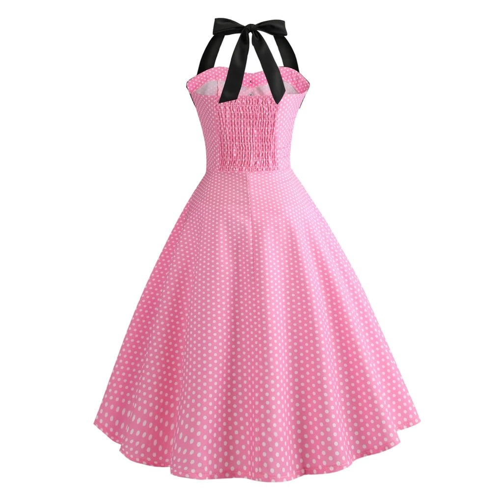 Vintage Pin-Up Kjole Pink Polka Dots