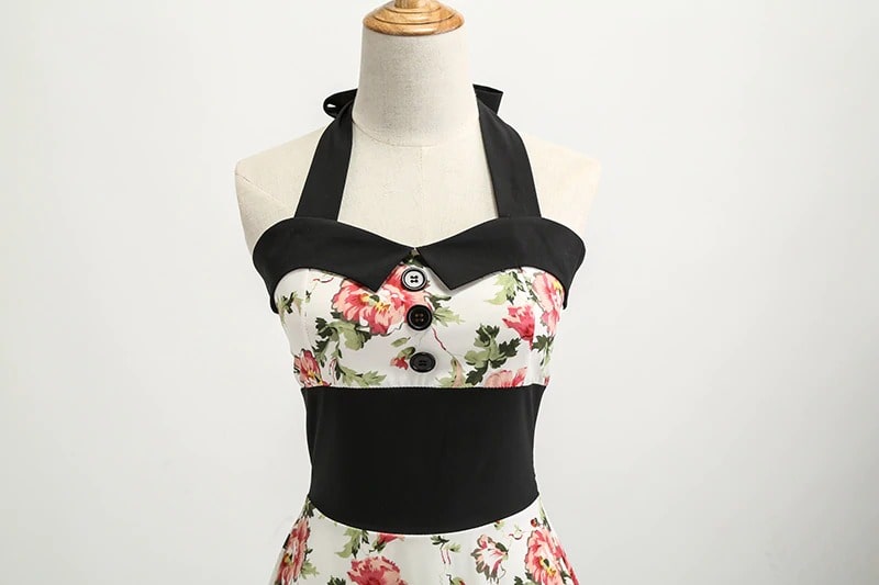 Vintage Blomster Pin-Up Kjole