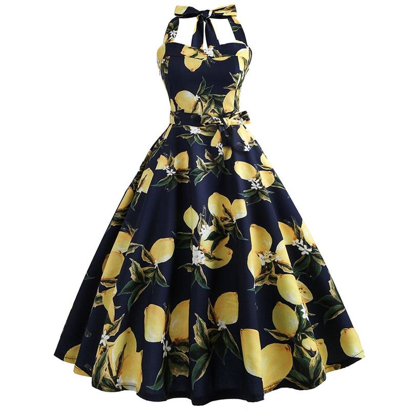 Vintage Pin Up Lemons Kjole