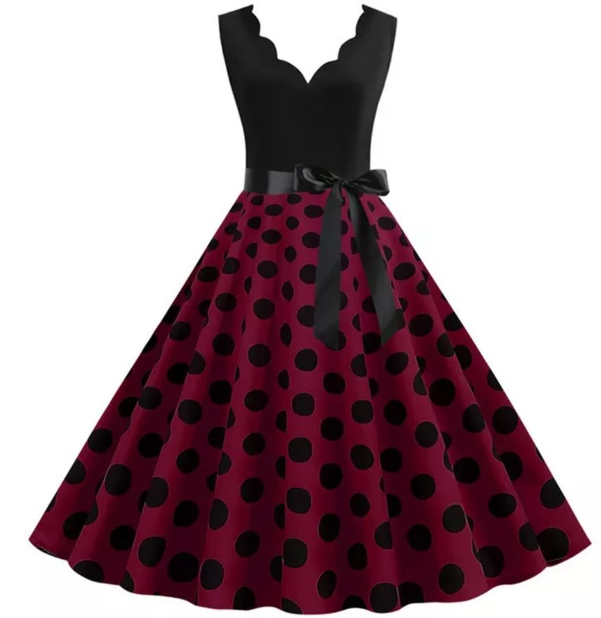 Vintage Lilla Pin Up Kjole
