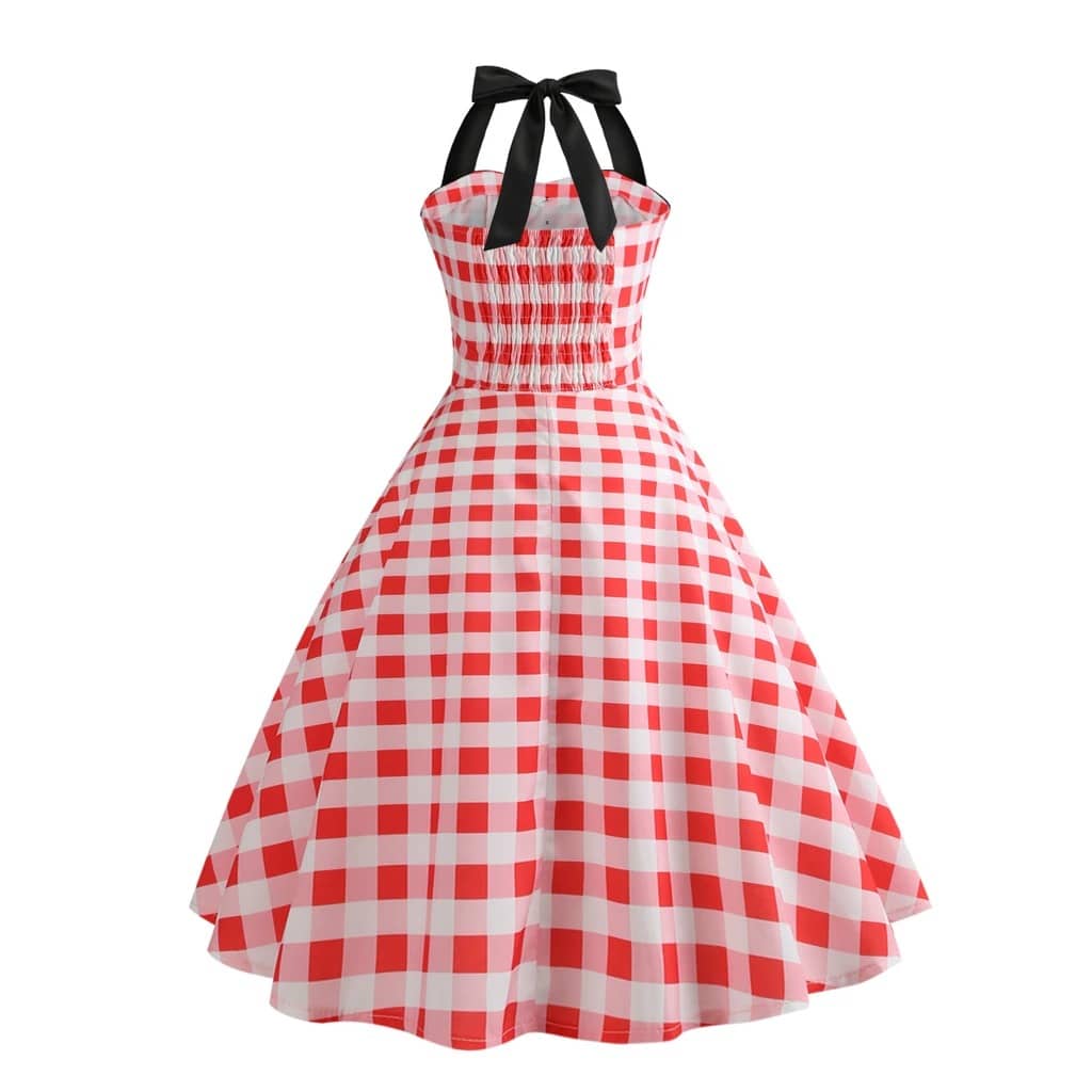 Vintage Kjole - Red Gingham Pin-Up