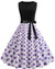 Vintage Pin Up Kjole Lilla Polka Dots