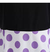 Vintage Pin Up Kjole Lilla Polka Dots