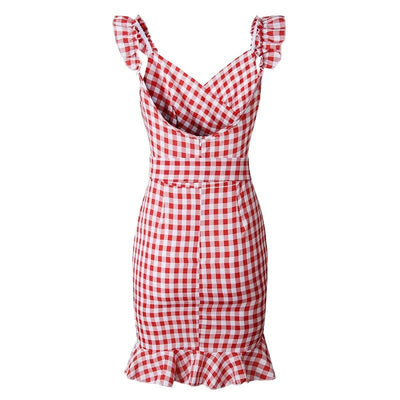 Vintage Rød Strandkjole