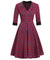 Vintage Rød Plaid Kjole