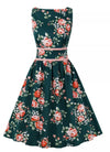 Vintage Plisseret Blomsterkjole