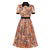 Orange Plisseret Vintage Kjole