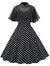 Vintage Polka Dot Kjole Med Slør