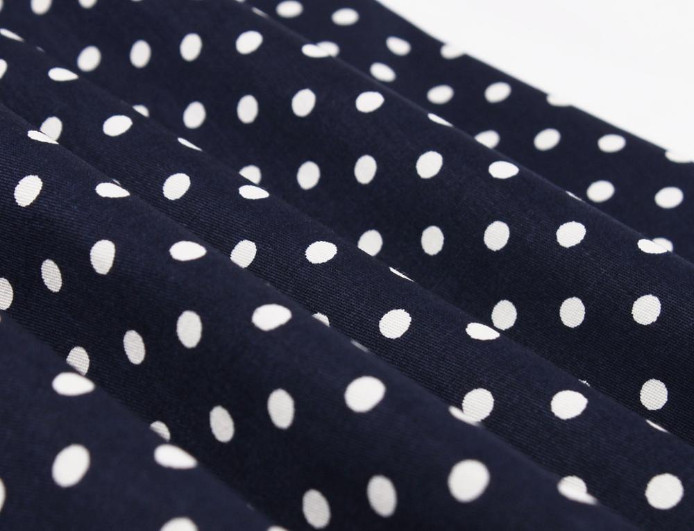 Vintage Navy Polka Dot Kjole