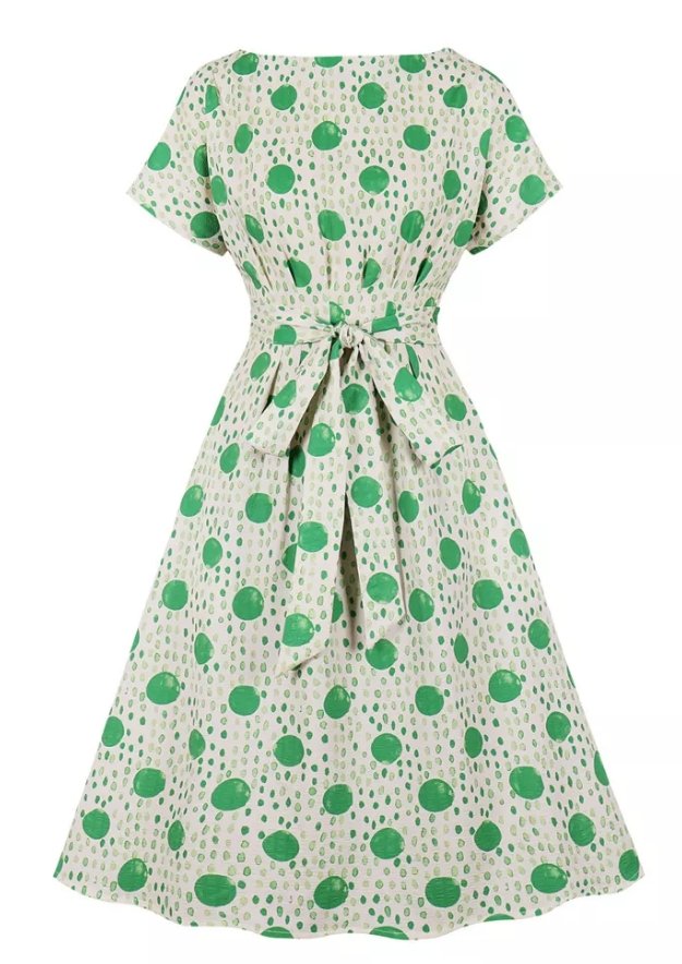 Vintage Dots And Stripes Kjole