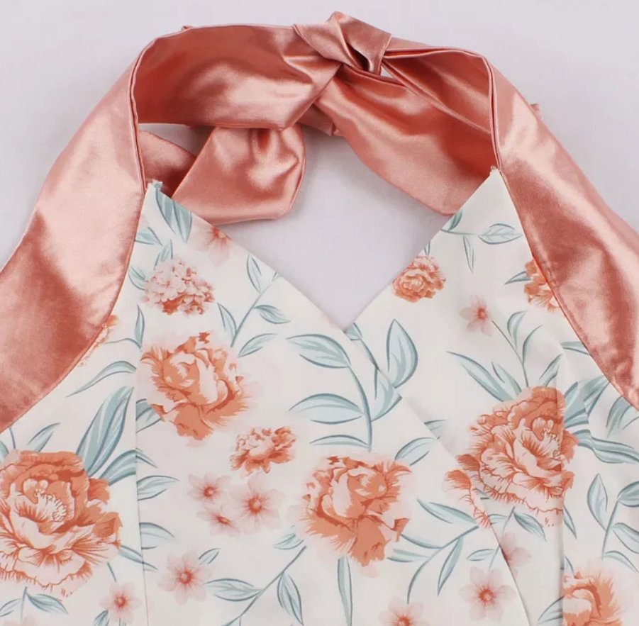 Vintage Lyserød Brudekjole