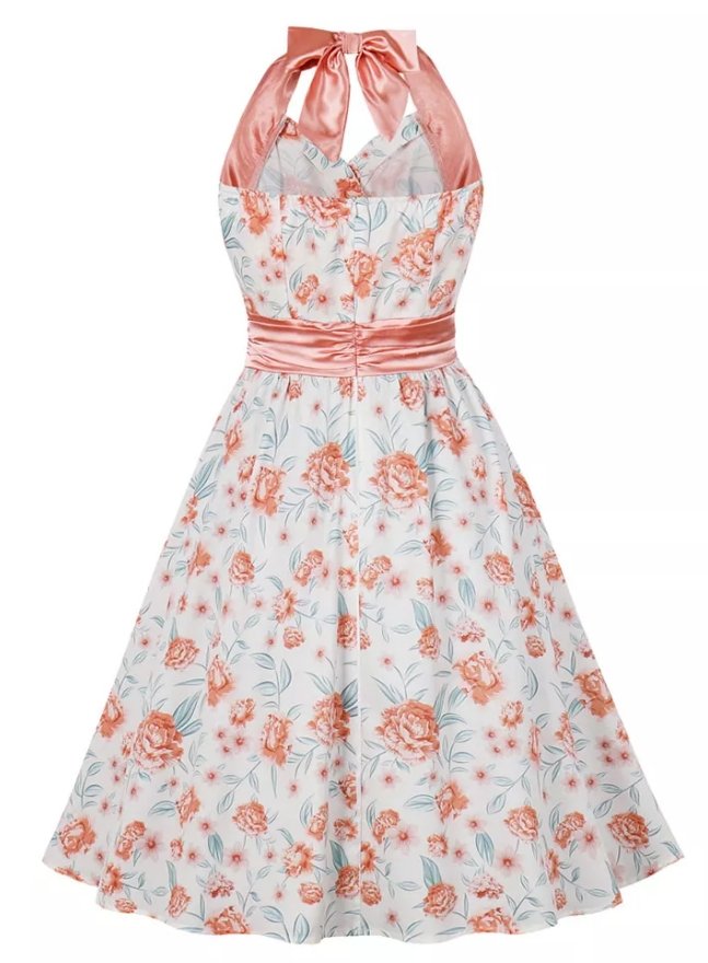 Vintage Lyserød Brudekjole