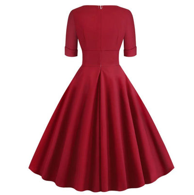 Vintage Rockabilly Kjole 50'er Carmine