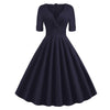 Vintage Rockabilly Kjole 50'er Navy