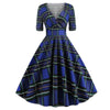 Vintage Rockabilly Kjole 50'er Tartan Blue