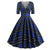 Vintage Rockabilly Kjole 50'er Tartan Blue