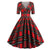 Vintage Rockabilly Kjole 50'er Tartan Rød