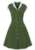 Vintage Rockabilly Kjole 50'er Grøn
