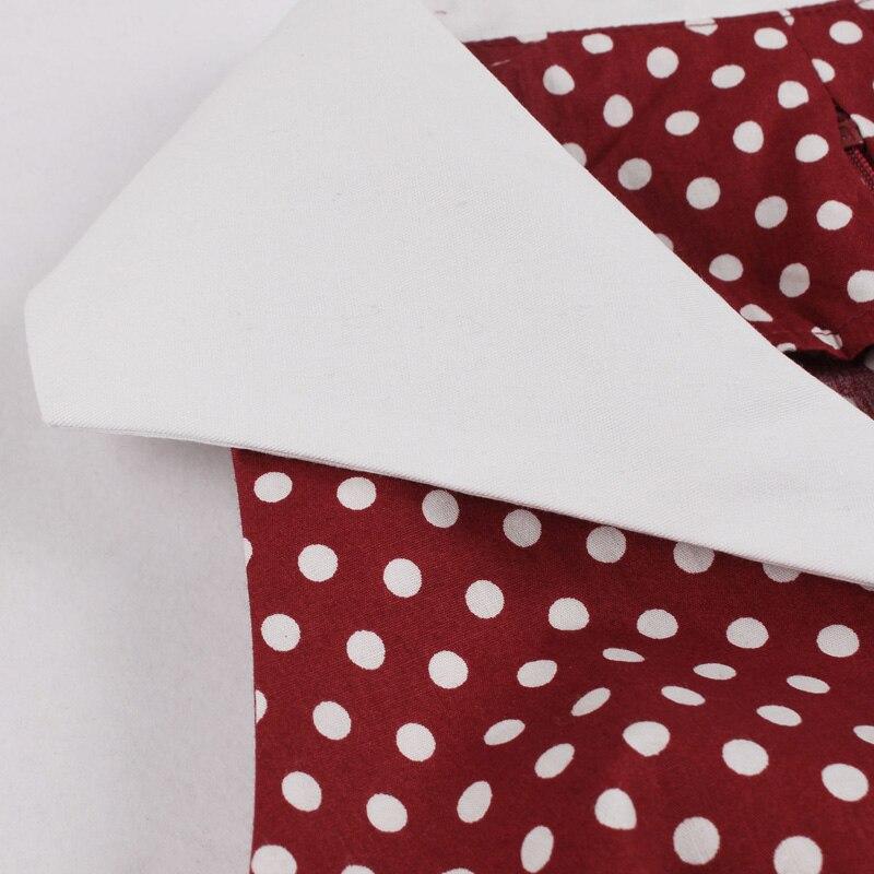 Vintage Rockabilly Bomuldskjole Bourgogne