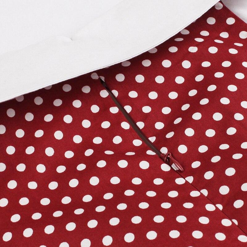 Vintage Rockabilly Bomuldskjole Bourgogne