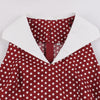 Vintage Rockabilly Bomuldskjole Bourgogne