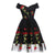 Vintage Rockabilly Blondekjole Sort