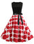 Vintage Rød Og Sort Rockabilly Kjole