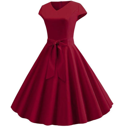 Bourgogne Romantisk Vintage Kjole