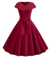 Bourgogne Romantisk Vintage Kjole
