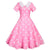 Vintage Pink Kjole Med Hvide Prikker