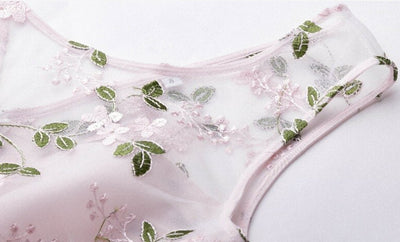 Vintage Rose Broderet Kjole