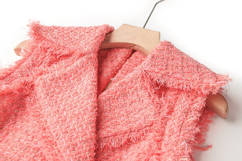 Vintage Puderlyserød Kjole