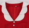 Passionsrød Vintage Kjole