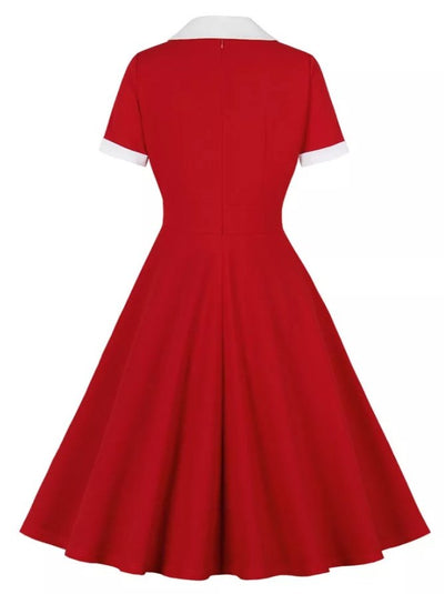 Passionsrød Vintage Kjole