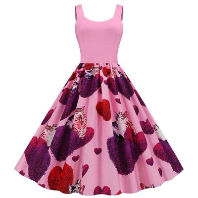 Vintage Pink Valentinsdagskjole